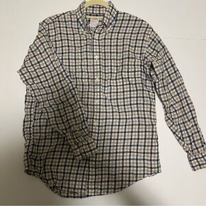 Brooks Brothers Mens Small All Irish Linen Button Down Shirt Long Sleeve Plaid